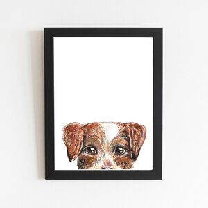 Jack Russell Westie Pet Portrait Print, Dog Print Art Work, Dog Home Décor